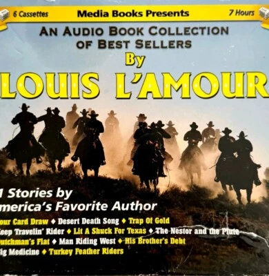 Louis L'Amour Audiobook Cassette Tapes 1989 Vintage Complete Westerns 7 Hrs ELEC - Image 1 of 4