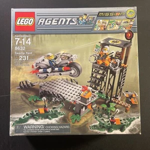 LEGO Agents 8632 Mission 2: Swamp Raid NEW! Motorcycle Bridge Tower Alligators - Picture 1 of 6