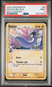 Pokémon Dratini Reverse Holo Stamped EX Delta Species 2005 65/113 PSA 9 Mint - Picture 1 of 2