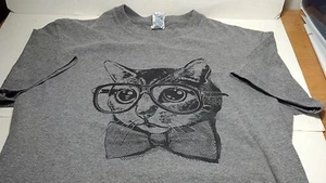 Camiseta Delta Pro talla pequeña ""Cool Cat"" diseño gris y negro - Imagen 1 de 6