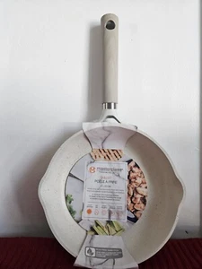 Neu mit Etikett! Masterclass Kochgeschirr 8" CREME ELFENBEIN gesprenkelte PFANNE Antihaft - Bild 1 von 8