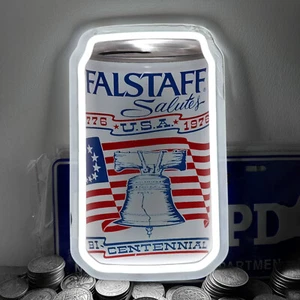 Falstaff US 1976 Beer Drink Can LED Neon Sign For Gift Bar Store Club Decor G1 - Picture 1 of 5