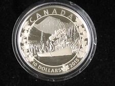 2015 Canada RCM $10 Canoe Across Canada Magnificent Mountains Coin
