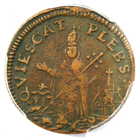 1670 New Jersey St Patrick Farthing Colonial Coin 1/4P - PCGS VF35 - $2000 Value Cover