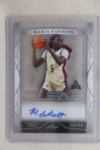 Maria Gakdeng - 2023 Leaf Trinity Basketball Clear Autograph #43/49