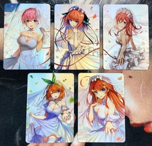 Ichika Nino Miku Nakano Itsuki Waifu Card (Double-Sided) Goddess Story 5 Pcs/Set