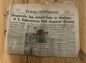 WWII Coverage Elmira Star Gazette December 1941 Wednesday Evening Elmira, NY - Bild 1 von 15