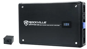 Rockville KRYPTON-M3 4000w Peak/1000w RMS Mono 1 Ohm Car Amplifier Amp+Remote - Picture 1 of 9