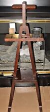 Antique Primitive Handcrafted Wood Candle Stick Holder Table
