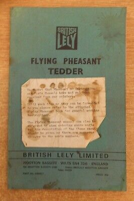British Lely Flying Pheasant Hay Tedder Turner Instruction & Parts List Book • 6.99£