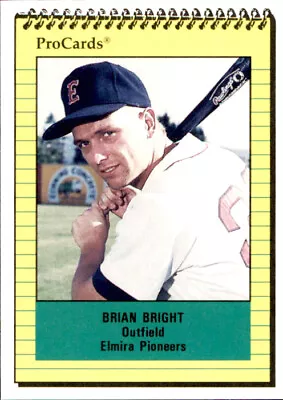 1991 Elmira Pioneers ProCards #3281 Brian Bright Revere Massachusetts MA Card - Image 1 of 2