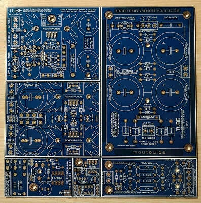  Tube Power Supply PCB (All In One) TPS-AIO by moutoulos ™ BLUE - Image 1 of 4
