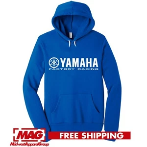 YAMAHA FACTORY RACING PREMIUM FLEECE HOODIE Motocross Sweatshirt ATV OEM R1 R6 - Picture 1 of 3