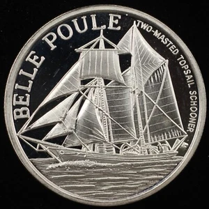 Ronda artística de plata vintage Belle Poule Ship AMC .999 1 OZ (64471) - Imagen 1 de 2
