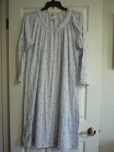 Camicia da notte donna Celestial Dreams manica lunga taglia XL viola floreale - Foto 1 di 6