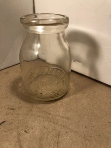Pure Alderney Hurley's J.C. dairy cream half pint ti top milk bottle, New Jersey - Picture 1 of 7