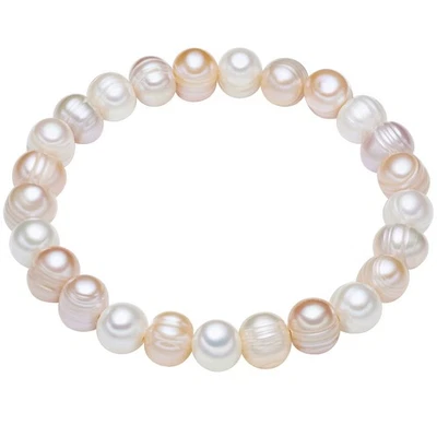 luluandjane Damen Perlen-Armband aus Süßwasser-Zuchtperlen mit potato Perlen in - Bild 1 von 3