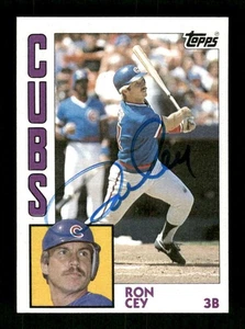 1984 Topps 357 Ron Cey autografo firmato blu sharpie ASC BXCP58 - Foto 1 di 2