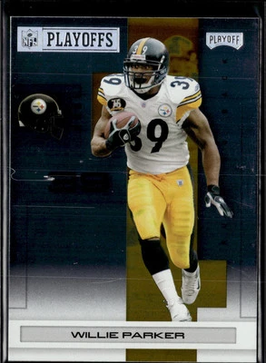 2007 Playoff NFL Playoffs #77 Willie Parker Silver Metalized #/249  Steelers - Image 1 of 2