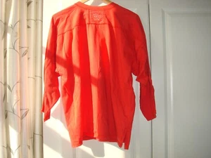 Women's Vintage Escada Sport Jessica Red Cotton Shirt Top Long Sleeve Medium - Picture 1 of 9