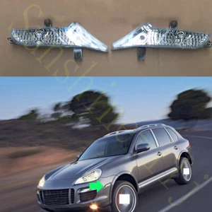 2x Cubierta de lámpara de señal de giro izquierda+derecha blanca para Porsche Cayenne 2007-2009 sin bombilla - Imagen 1 de 2