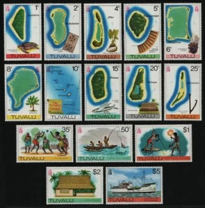 Tuvalu 1976 - Mi-Nr. 23-37 x ** - MNH - Marcas francas / Definitivos - Imagen 1 de 2