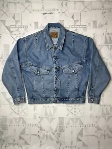 1980s Code BLEU Japanese Denim Jacket/ Light Faded Blue Size (24x25) - Picture 1 of 5