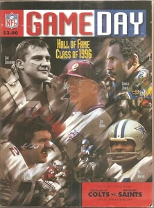 PROGRAMA DE FÚTBOL INDIANAPOLIS COLT V NEW ORLEANS SAINTS 7/27/96 SALÓN DE LA FAMA - Imagen 1 de 1