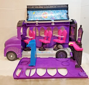MONSTER HIGH BIG PURPLE DELUXE SCHOOL BUS MOBILE SALON 2016 - Picture 1 of 14