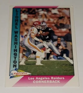 1991 Pacific #243 Lionel Washington LA Raiders Football 🏈 Sports Trading Card - Bild 1 von 14
