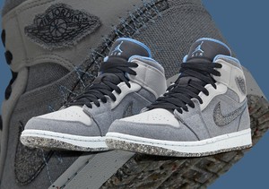 tênis nike air jordan 1 mid crater preto