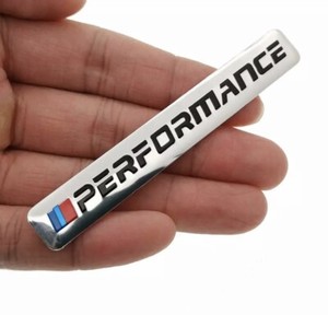 Für BMW Tuning M Performance Emblem aus Aluminium Sticker Aufkleber in Silber   