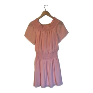 Nine West Peach Dress Size UK 10 Elasticated Waist - Picture 1 of 5
