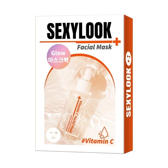 [SEXYLOOK] Máscara facial iluminadora brillante con vitamina C 5 piezas/1 caja NUEVA Foto 1 de 1