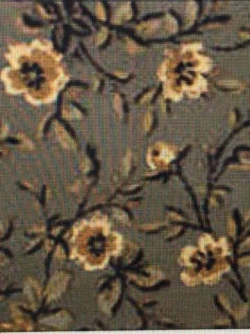 Longaberger 11" Bowl Basket Liner - Khaki Floral Cover