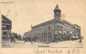 Mann's Block Orange Clothing Co Orange Massachusetts 1905 postcard - Picture 1 of 1