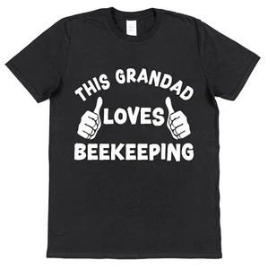 This Grandad Loves Beekeeping T-Shirt Gift Grandfather Retirement Honey Apiary - Picture 1 of 2