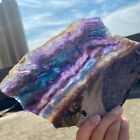 378G Natural Beautiful Rainbow Fluorite Crystal Rough Stone Specimens Cure