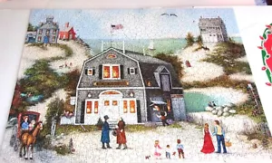 Bits & Pieces Jigsaw Puzzle 1000 piece Seaside New England Beach Scene FAR SEAS - Picture 1 of 3