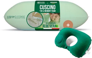 NUOVO MODELLO HD 2.0 - Cuscino Alto 18 Cm in Memory Foam Alta Densità Sostegno O - Foto 1 di 12