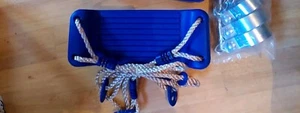  Schaukel Kinderschaukel Schaukelsitz In BLAU + 4 Schaukelschellen   - Bild 1 von 4