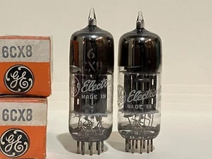 2 NOS GE 6CX8 Vintage Tube for your Fender Amp NIB Matching Date Codes - Picture 1 of 11