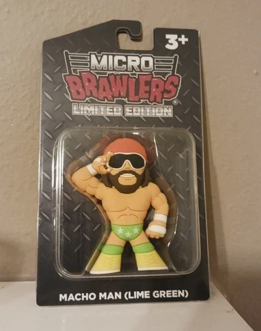 Macho Man RANDY SAVAGE Micro Brawler Green trunks MOC figure, WWE, WWF, WCW, nWo Cover