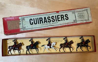 W soldados de juguete británicos - coraceros franceses No. 138 PRE GUERRA con caja original Foto 1 de 4