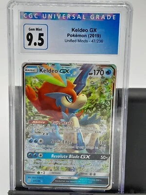 Pokemon Keldeo GX #47/236 (2019) Non Holo Unified Minds	GRADED CGC	9.5 - Image 1 of 4