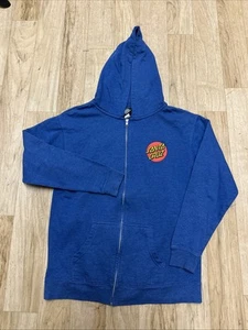 SANTA CRUZ Skate Blue Full Zip Hoodie Sweatshirt Damen XL - Bild 1 von 6