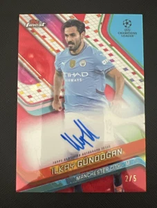 ILKAY GUNDOGAN - RED WAVE AUTOGRAH (1:491 PACKS) #/5 - 24-25 FINEST UEFA - Picture 1 of 3