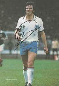 ENGLAND & QPR: GERRY FRANCIS SIGNED 10.5x7 BOOK/ANNUAL PICTURE+COA - Picture 1 of 1