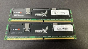 2GB 2x1GB PC2-6400 WINTEC AMPX 3AXT6400C4-1024 DDR2-800 DESKTOP GAMER RAM KIT - Picture 1 of 1