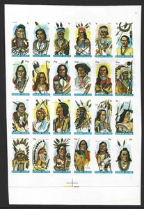 Davaar Island 1976 American Indians Sheet of 24 UMM - Picture 1 of 1